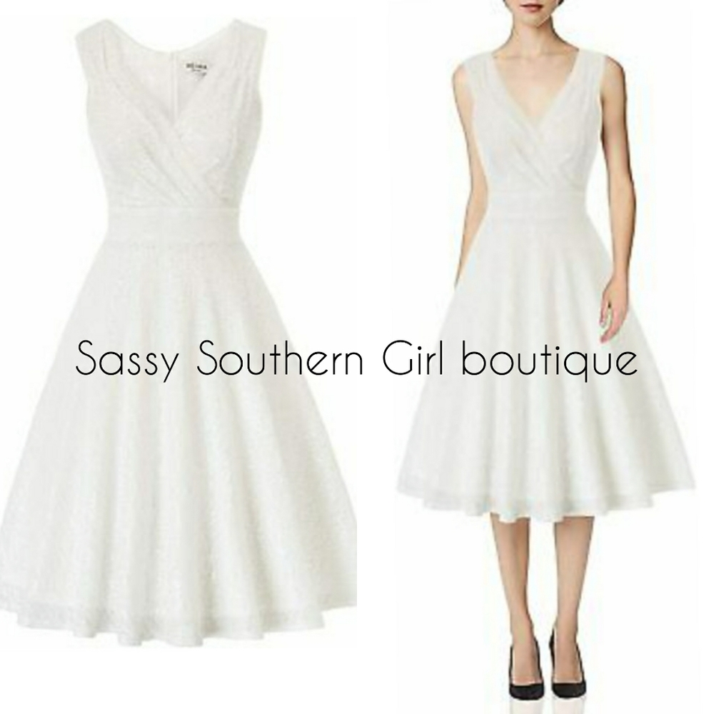 ⭐🆕 Sequin Marilyn White sequin A-line dress